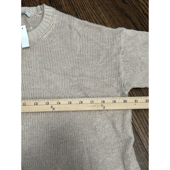 NWT Madewell Women's Oat Linen Drop Shoulder Pullover Sweater NQ344 Size Small - Picture 7 of 10